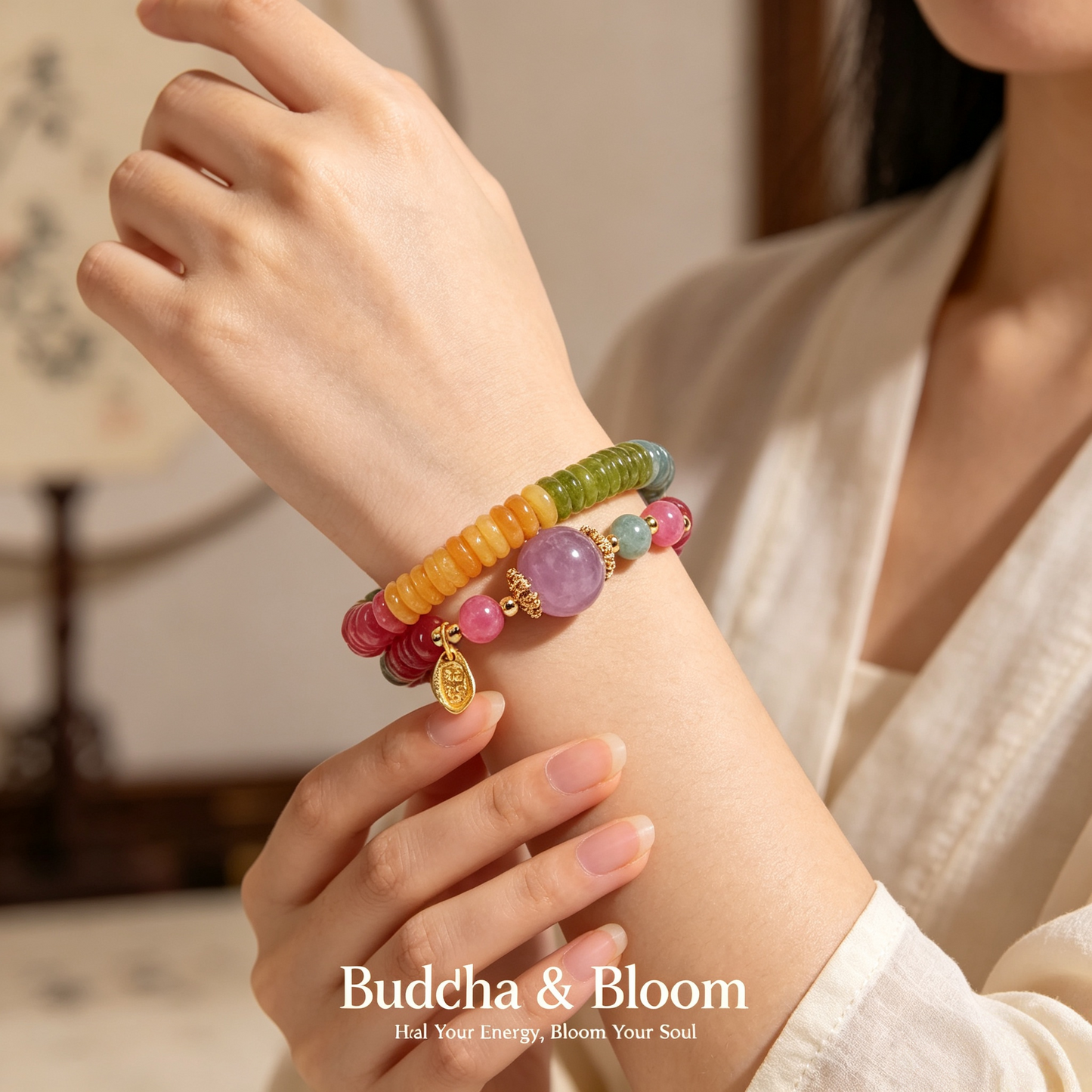 Natural Color Tourmaline Abacus Bead Wealth Attraction Double Layer Bracelet
Vibrant colorful tourmaline abacus bead double layer women wrist bracelet
Wealth luck transformation natural gem hand accessory for daily matching
Premium fortune blessing tourmaline stackable jewelry gift for ladies