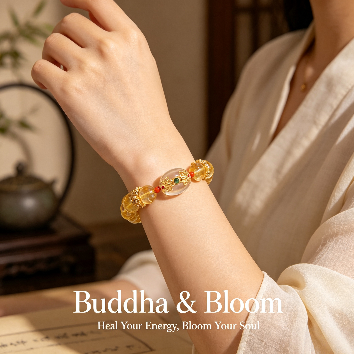 Oval bead golden rutilated quartz mixed crystal elegant women bracelet
Multi natural gem wealth attracting wrist ornament for daily outfit matching
Exquisite healing crystal bracelet fashionable blessing gift for ladies