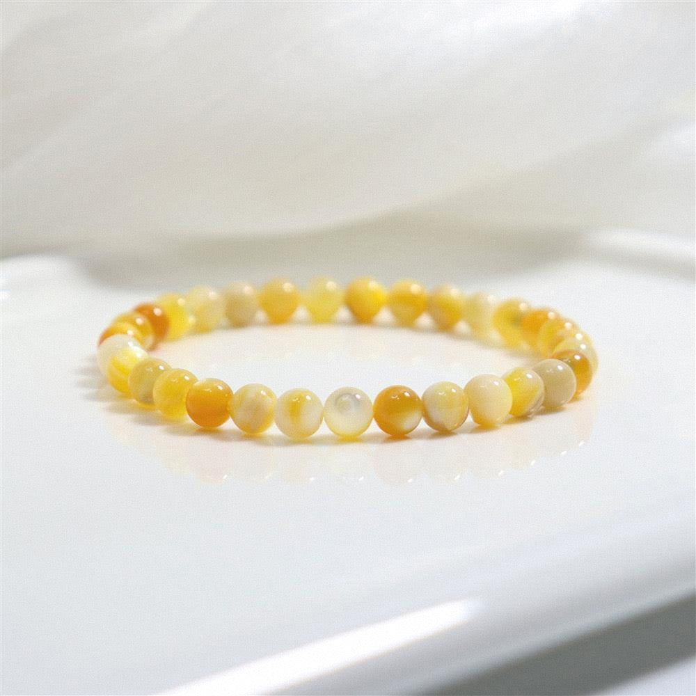 Natural Yellow Shell Bead Hand Polished Fade-Proof Wealth Attracting Bracelet
Detail Image Alt Texts
Hand polished natural yellow shell elastic cord daily wrist bracelet
Fade-proof authentic shell jewelry for wealth luck and outfit matching
Elegant natural shell fortune bracelet for gift and personal collection