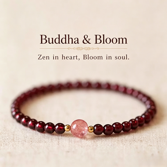 New Chinese Style Dainty Natural Garnet Strawberry Quartz Small Bead Gold Ball Bracelet for Love and Fortune
Detail Image Alt Texts
Dainty new Chinese garnet strawberry quartz gold ball women wrist bracelet
Love vitality wealth lucky small bead natural stone accessory for daily outfit
Elegant oriental beaded gem bracelet for gift giving and personal collection
