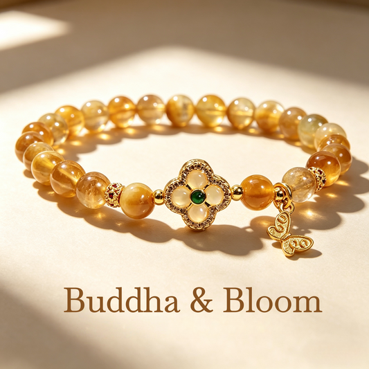 Retro four leaf clover golden tiger eye women wrist bracelet
Protective wealth luck gem accessory for new chinese outfit matching
Elegant natural tiger eye crystal blessing gift bracelet