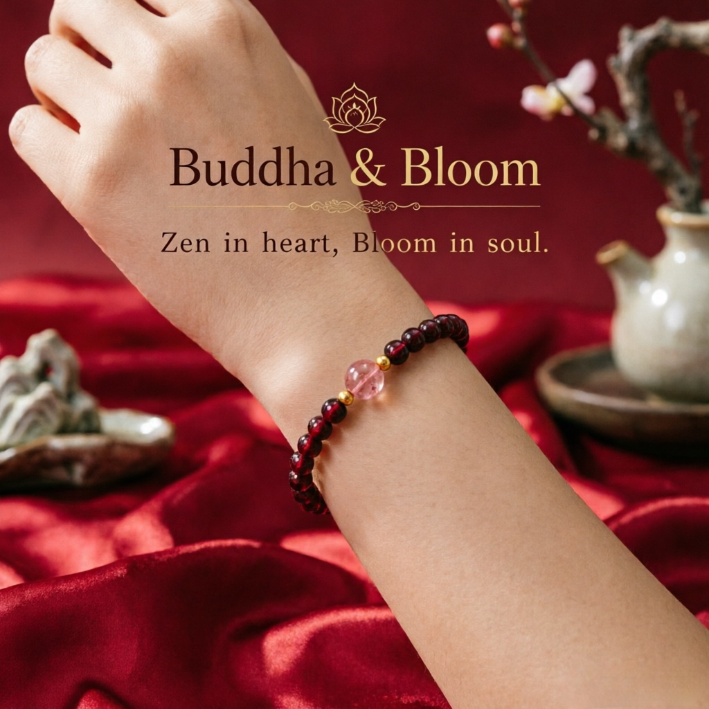 New Chinese Style Dainty Natural Garnet Strawberry Quartz Small Bead Gold Ball Bracelet for Love and Fortune
Detail Image Alt Texts
Dainty new Chinese garnet strawberry quartz gold ball women wrist bracelet
Love vitality wealth lucky small bead natural stone accessory for daily outfit
Elegant oriental beaded gem bracelet for gift giving and personal collection
