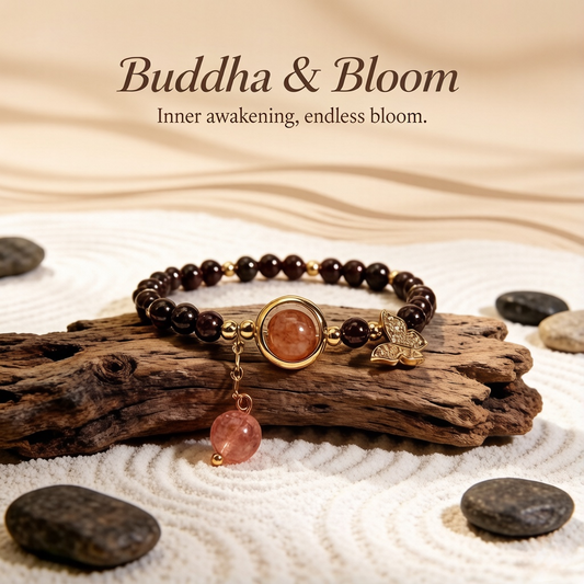 Natural Garnet Strawberry Quartz Forest Fairy Butterfly Charm Bracelet
Fairy butterfly charm garnet strawberry quartz women wrist bracelet
Romantic love luck natural crystal accessory for casual outfit
Delicate forest style glamour blessing jewelry gift for ladies