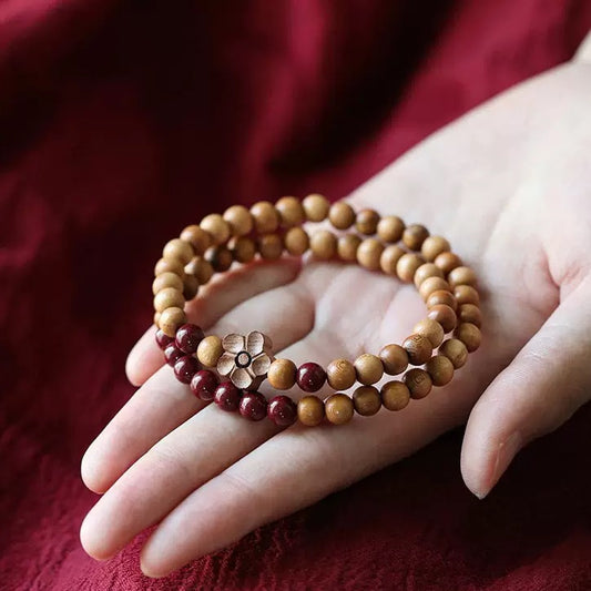 Vintage Peach Wood Cinnabar Double-Row Purple Cinnabar Fortune Bead Unisex Prayer Bead Bracelet for Zodiac Year
Detail Image Alt Texts
Unisex double-row peach wood cinnabar prayer bead wrist bracelet for men and women
Zodiac year protective lucky wooden accessory for daily wearing
Traditional oriental blessing prayer bead bracelet for gifting and collection