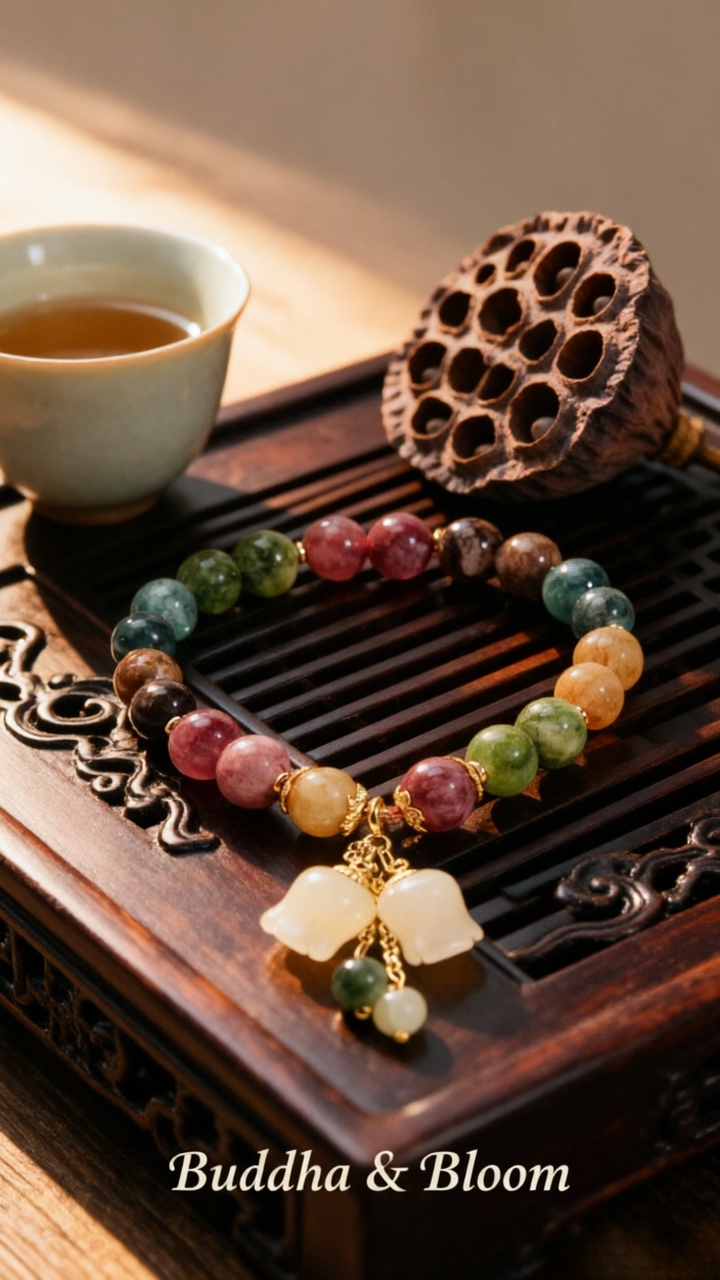 Natural Color Tourmaline Lily of the Valley Pendant Bracelet
Vibrant colorful tourmaline floral pendant elegant women wrist bracelet
Happiness charm natural gem hand accessory for daily outfit matching
Exquisite lily blessing tourmaline delicate jewelry gift for ladies