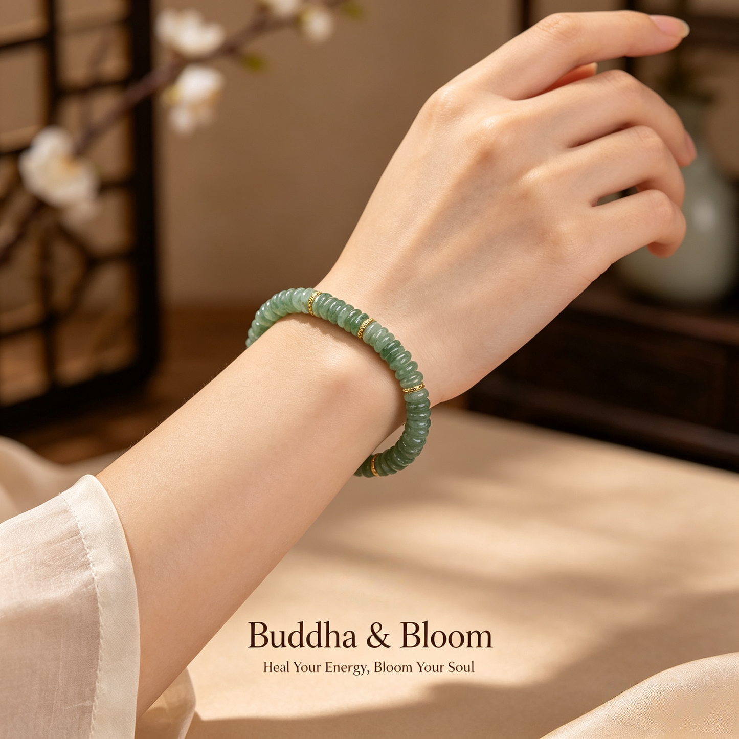 Natural Aventurine Abacus Bead New Chinese Style Bracelet
Unique abacus bead natural aventurine vintage women wrist bracelet
Wealth luck oriental jade hand accessory for daily outfit matching
Elegant wisdom blessing aventurine jewelry gift for ladies