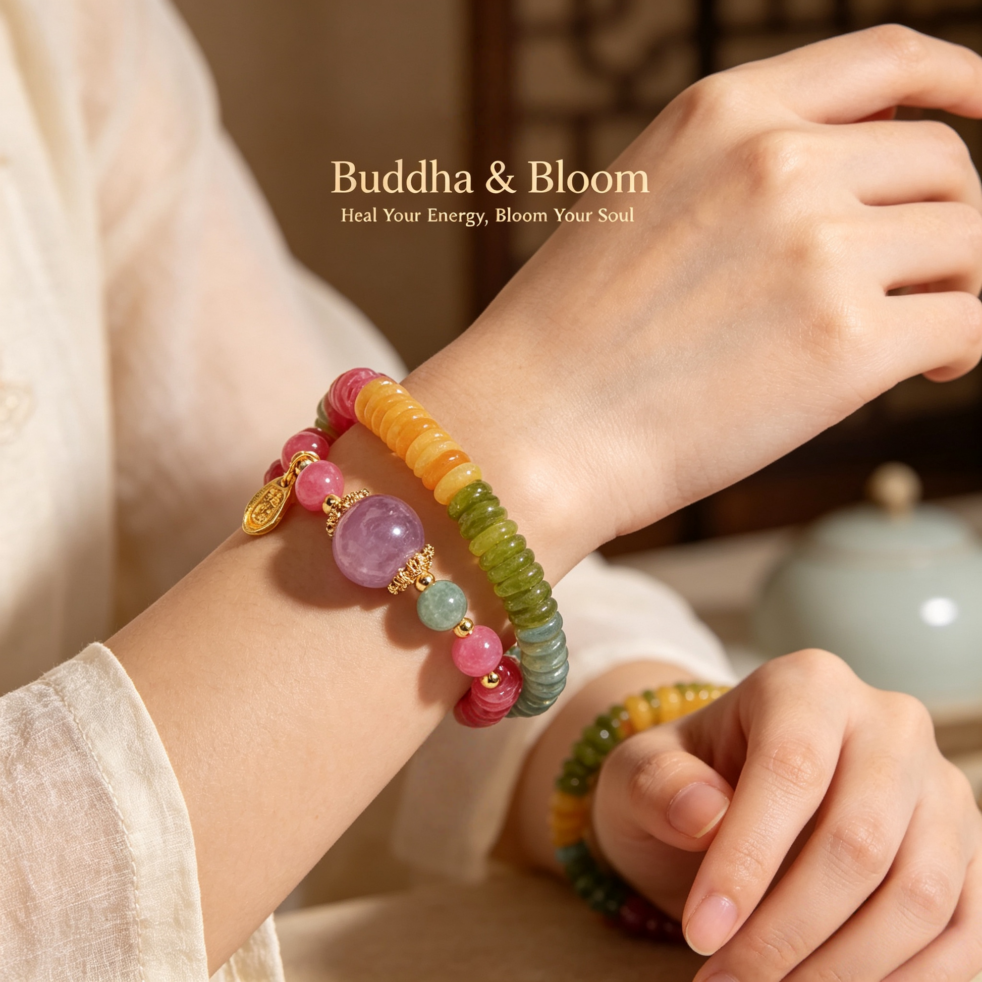 Natural Color Tourmaline Abacus Bead Wealth Attraction Double Layer Bracelet
Vibrant colorful tourmaline abacus bead double layer women wrist bracelet
Wealth luck transformation natural gem hand accessory for daily matching
Premium fortune blessing tourmaline stackable jewelry gift for ladies