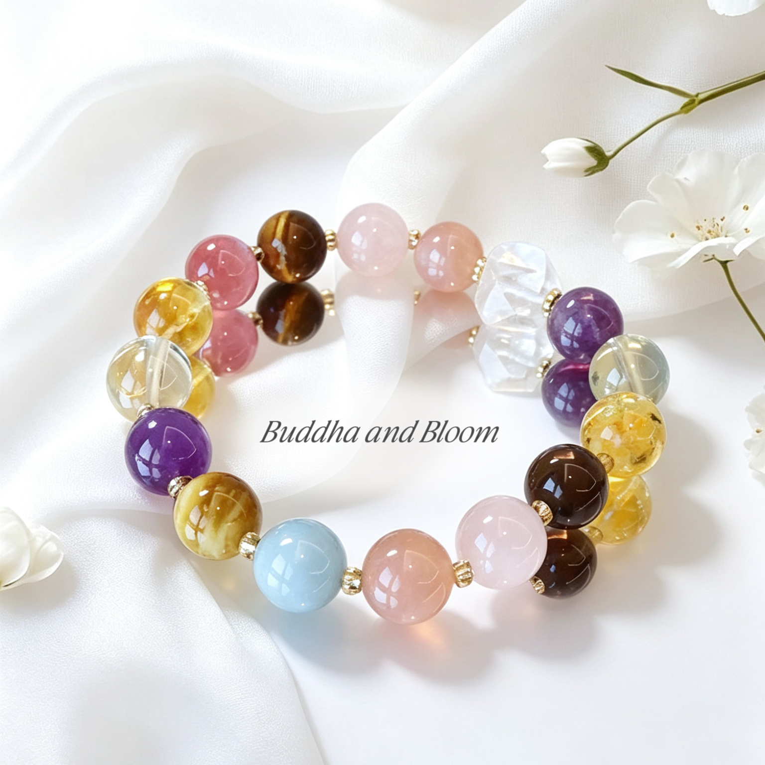 Natural Crystal Multi-treasure Spinner Bead Tiger Eye Amethyst Yellow Tower Quartz Bracelet
Mixed natural crystal spinner bead casual women daily wrist bracelet
Wealth wisdom balancing gem hand accessory for daily outfit matching
Lucky transfer multi-stone crystal blessing jewelry gift for ladies