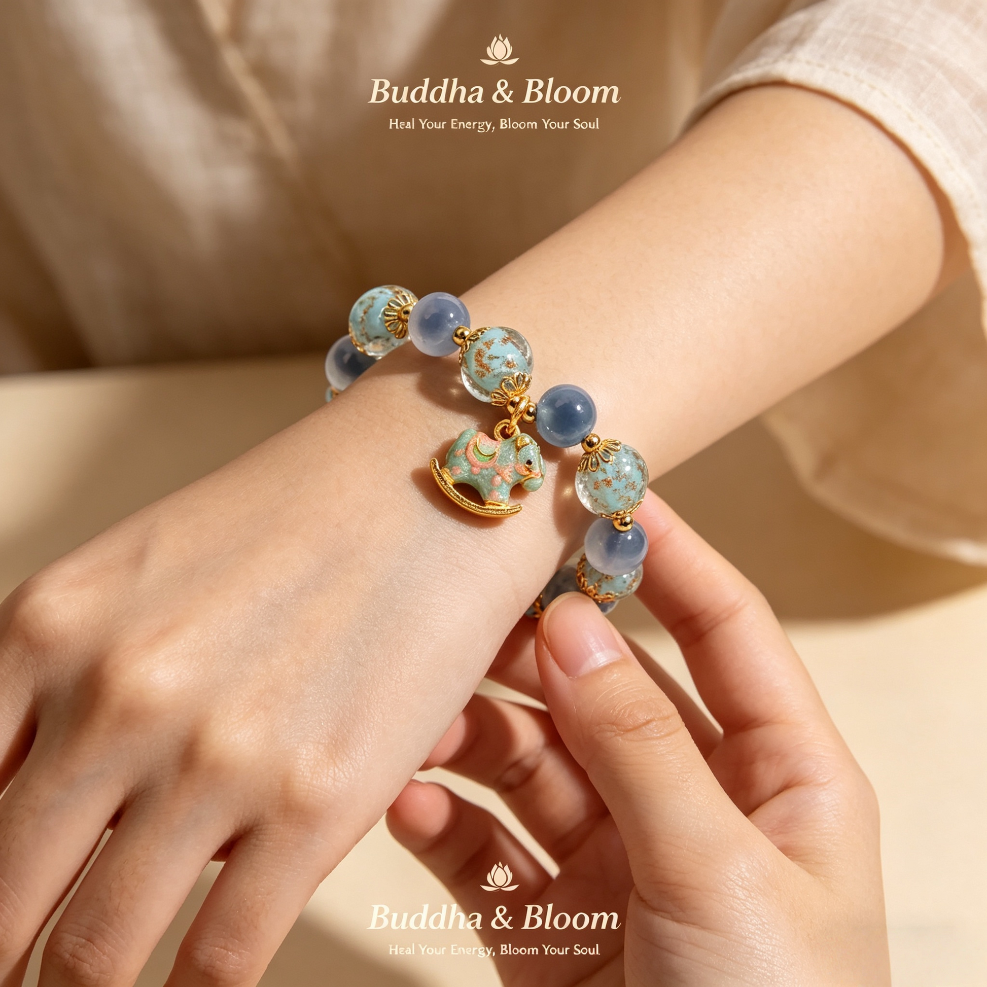 Natural Blue Sweetheart Agate Luminous Glass Crystal Bracelet
Sweetheart agate luminous crystal casual women daily wrist bracelet
Natural blue gem healing lucky hand ornament for outfit matching
Glow-in-dark glass crystal delicate blessing jewelry gift for ladies