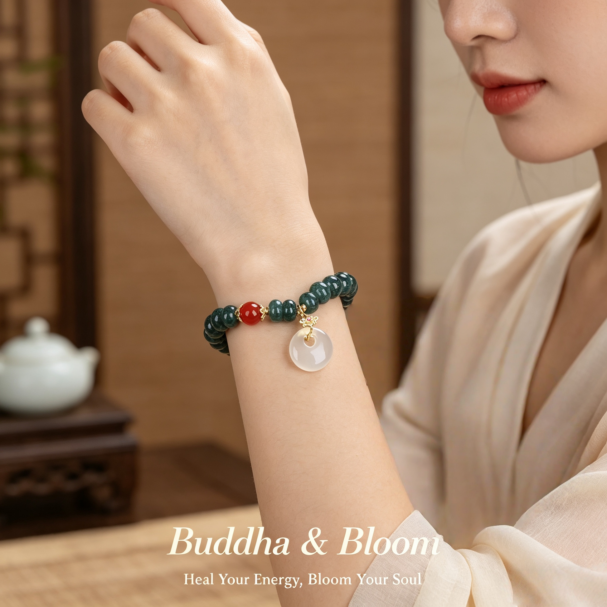 New Chinese Style Natural Stone Blue Water Jade Peace Buckle Bracelet for Peace and Fortune
Retro new Chinese blue water jade peace buckle women daily wrist bracelet
Protective calming natural stone accessory for oriental outfit matching
Elegant peace blessing gem jewelry gift for ladies and collection