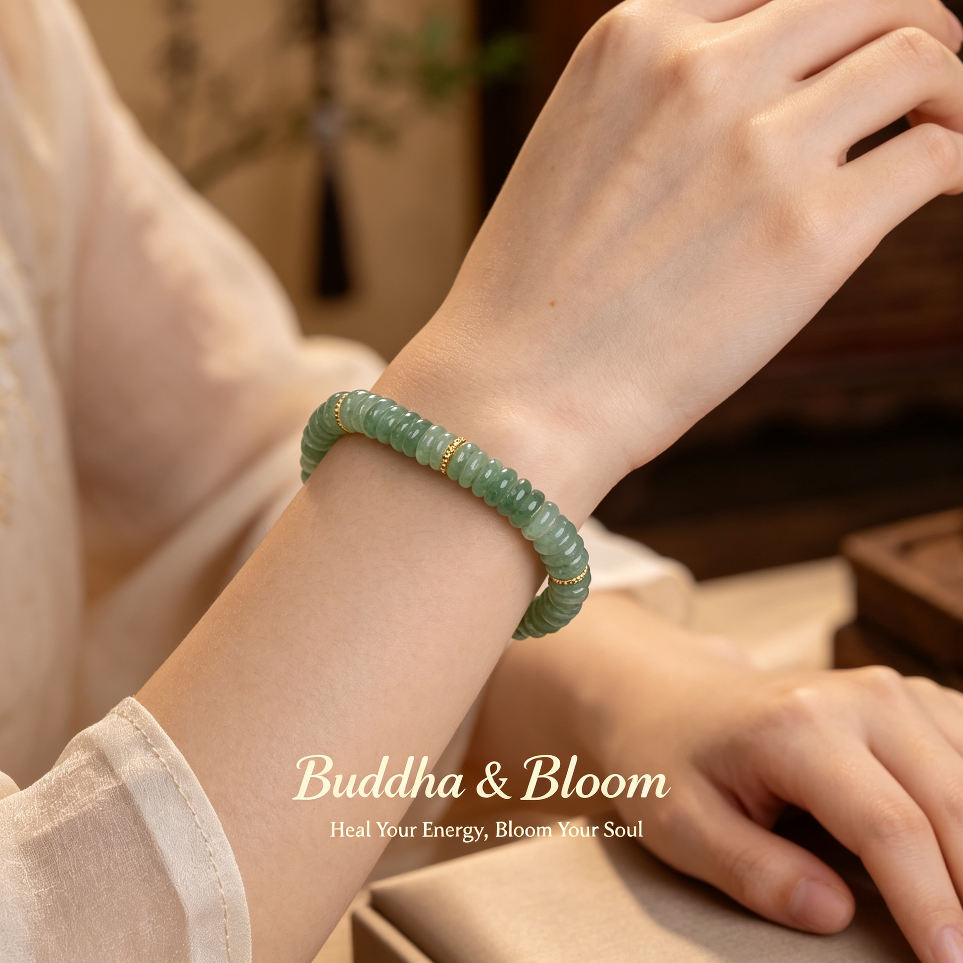 Natural Aventurine Abacus Bead New Chinese Style Bracelet
Unique abacus bead natural aventurine vintage women wrist bracelet
Wealth luck oriental jade hand accessory for daily outfit matching
Elegant wisdom blessing aventurine jewelry gift for ladies