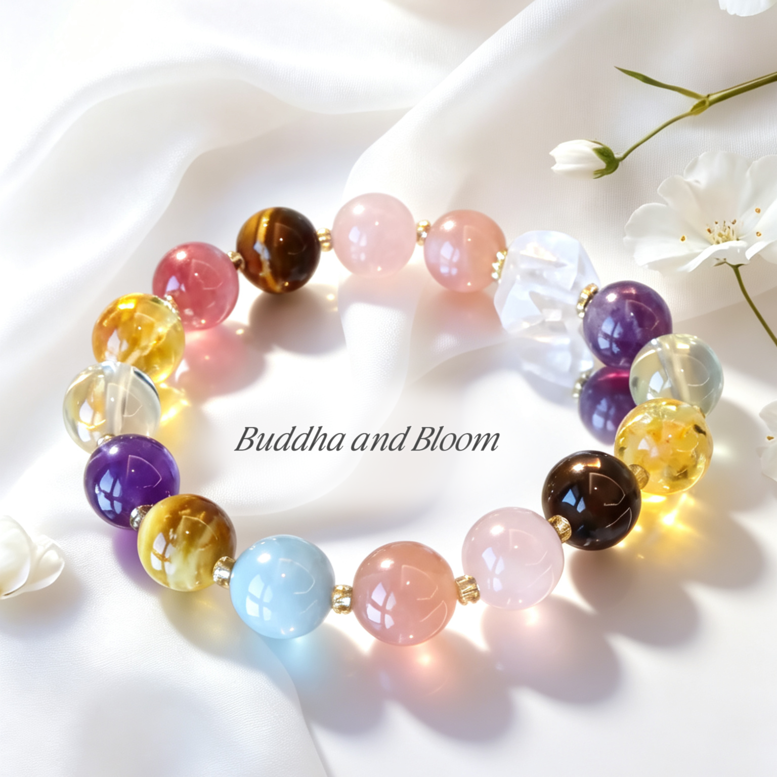 Natural Crystal Multi-treasure Spinner Bead Tiger Eye Amethyst Yellow Tower Quartz Bracelet
Mixed natural crystal spinner bead casual women daily wrist bracelet
Wealth wisdom balancing gem hand accessory for daily outfit matching
Lucky transfer multi-stone crystal blessing jewelry gift for ladies