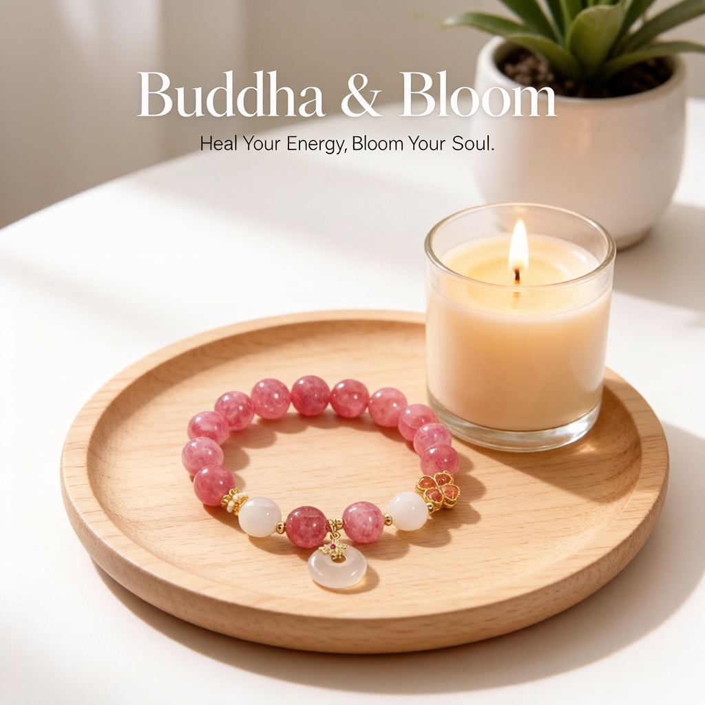 New Chinese Style Pink Tourmaline Peace Buckle Four-leaf Clover Pendant Bracelet
Retro four-leaf clover peace buckle pink tourmaline women wrist bracelet
Lucky protective chalcedony crystal hand accessory for daily outfit matching
Oriental auspicious blessing delicate gem jewelry gift for ladies